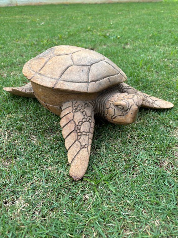 Carved Wooden Honu Sea Turtle Keepsake Box