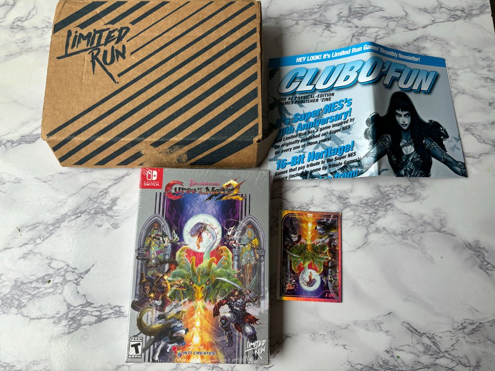 Nintendo Switch Game Bloodstained Curse of the Moon 2 with poster & card