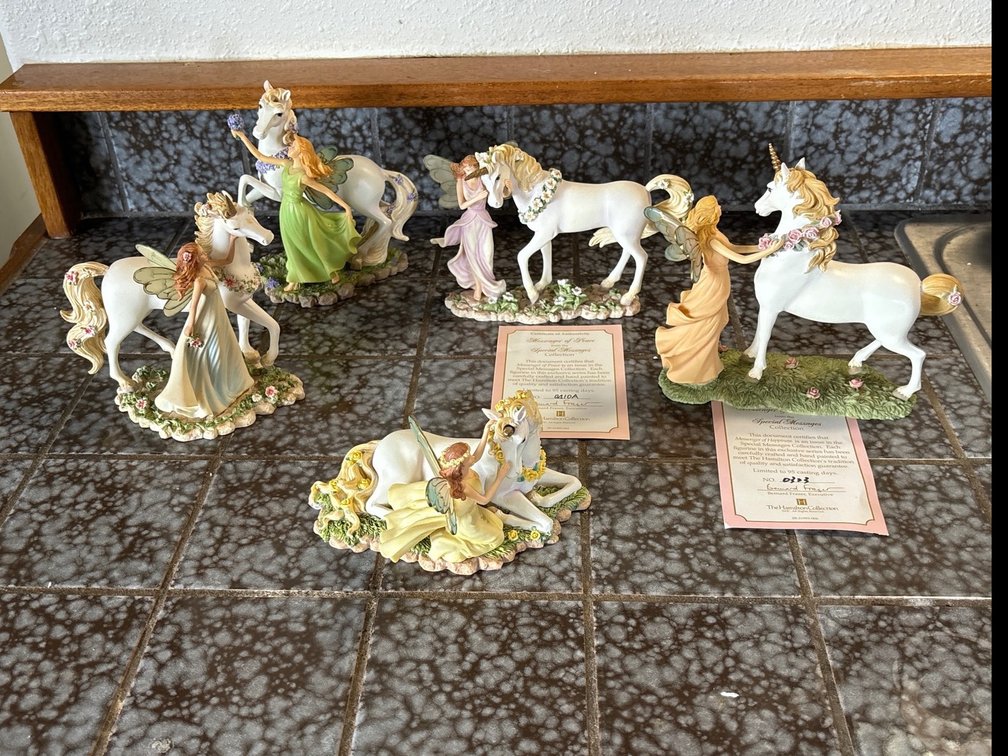 Hamilton Collection Unicorn Figurines Special Messages Collection