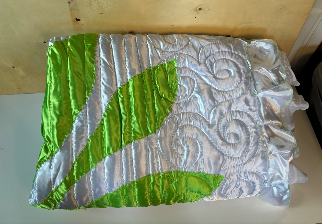 Hand Made Satin Quilted Bedspread