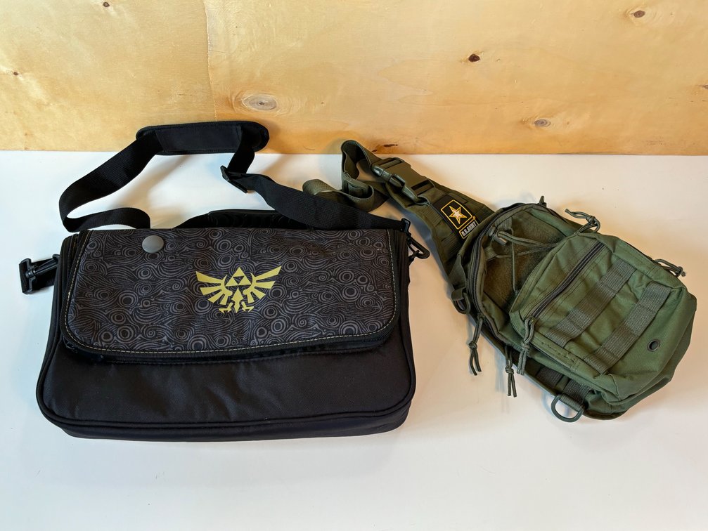 Zelda Gaming Shoulder Bag & US Army Shoulder Pack