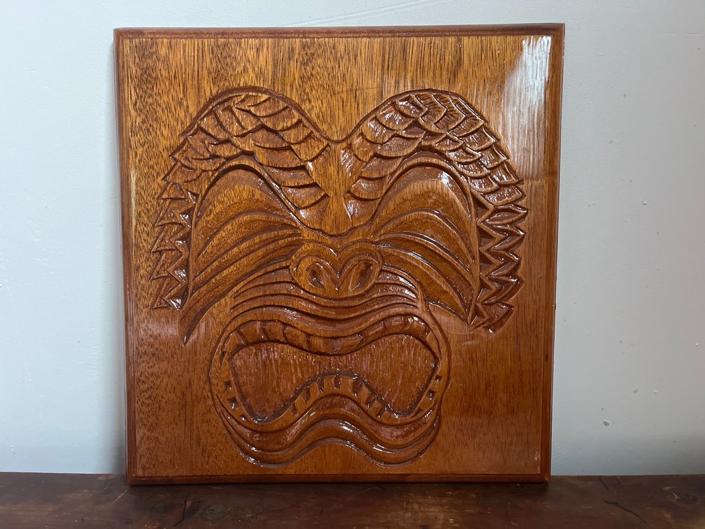 Kauai Hand Carved Tiki Face 