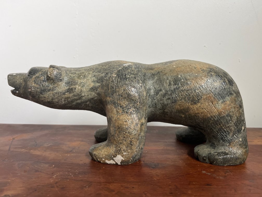 Hand Carved Bear Signed