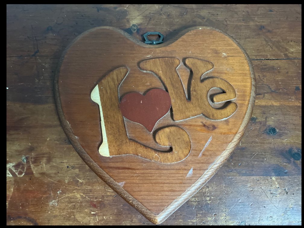 Wooden Heart Love Art