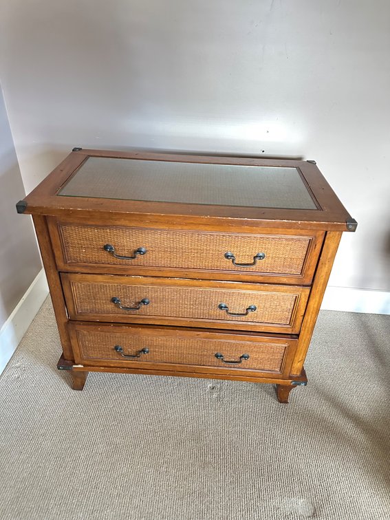 Three-Drawer Wooden Dresser - Storage Essential