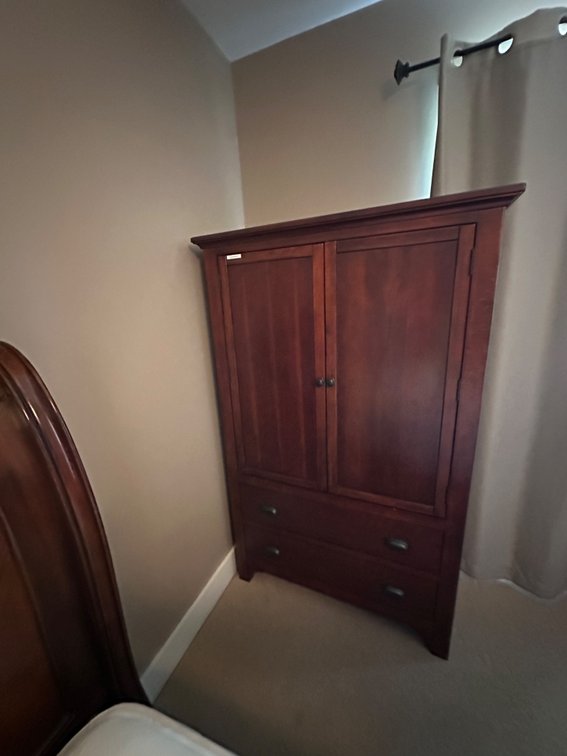 Wooden Armoire / Entertainment Center – Classic Bedroom Storage