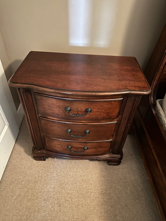 Wooden Three-Drawer Side Table Dresser 