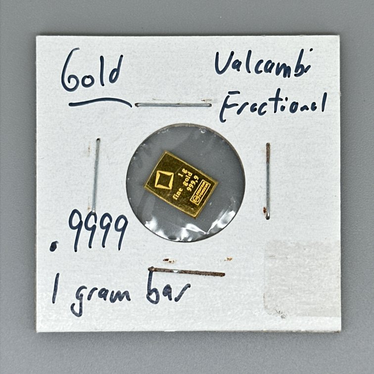 1 Gram Valcambi Gold Bar – .9999 Fine Gold