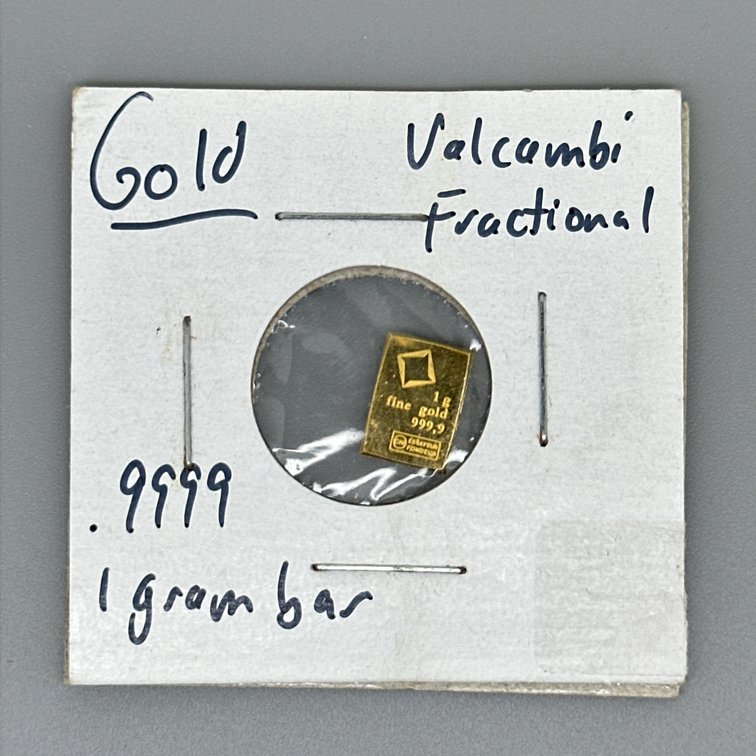 1 Gram Valcambi Gold Bar – .9999 Fine Gold
