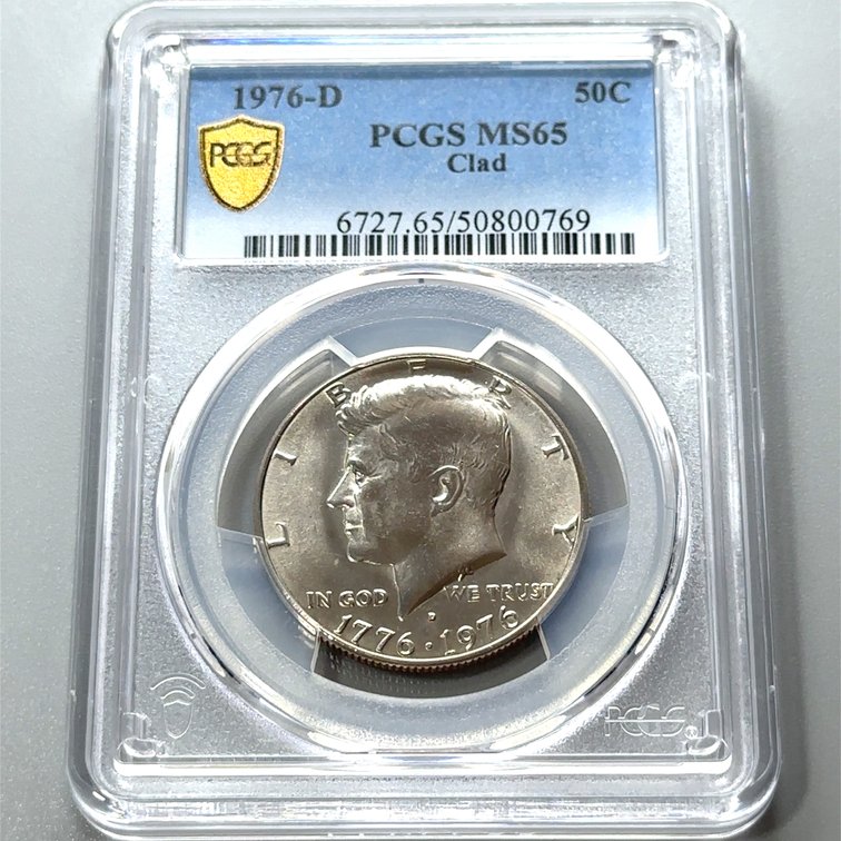 1976-D Kennedy Half Dollar – PCGS MS65 Bicentennial Clad Coin