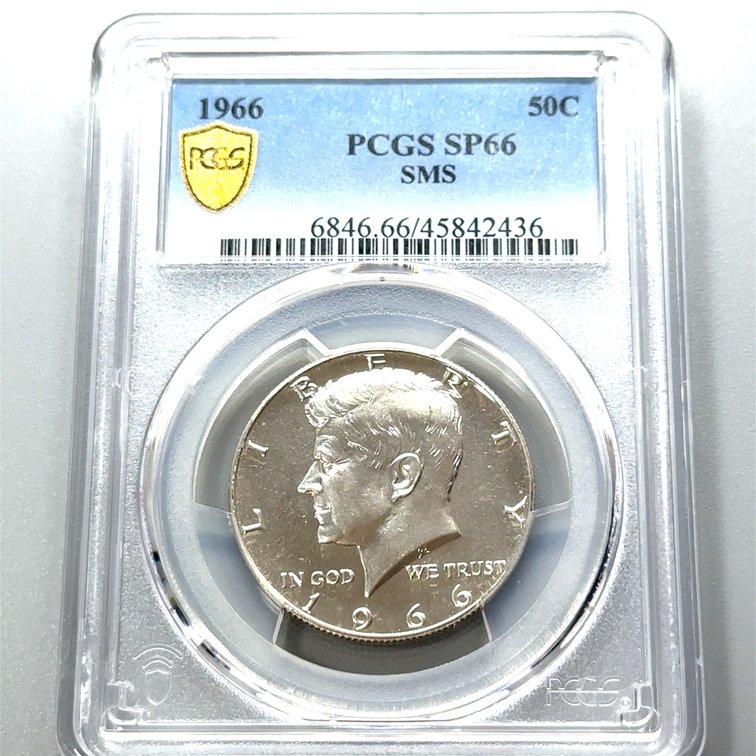 1966 Kennedy Half Dollar – PCGS SP66 SMS – Special Mint Set Strike