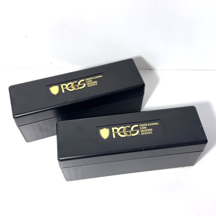 (X's 2) Two PCGS Gold Shield Coin Storage Boxes