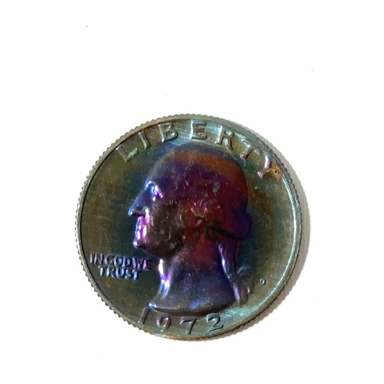 1972-D Washington Quarter – Colorfully Toned U.S. Coin