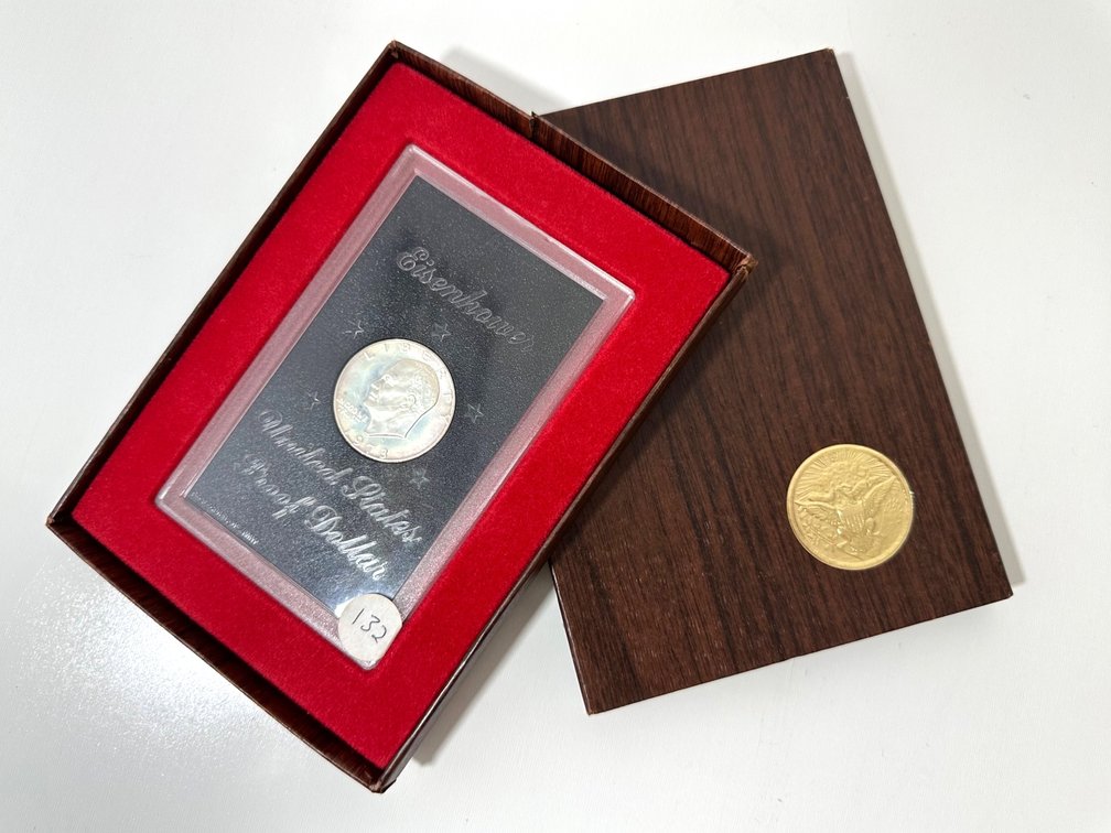 1973-S Eisenhower Dollar – Brown Box U.S. Proof Coin with Attractive Toning