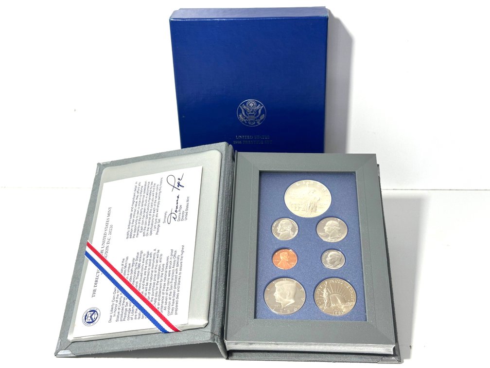 1986 U.S. Prestige Proof Set – Includes 90% Silver Dollar and Superb Gem Proof Cameos