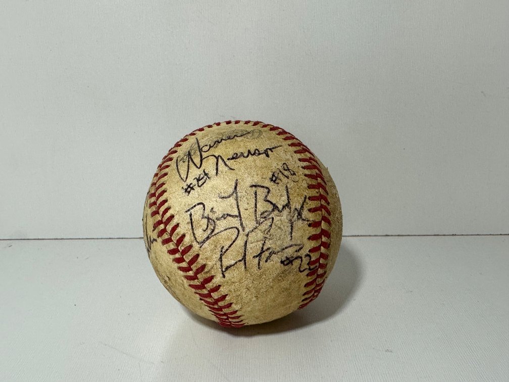 Vintage Multi-Signed Baseball – Autographed Collectible from America's Favorite Pastime