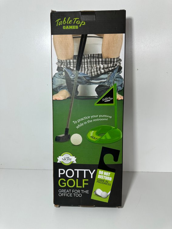 Gag Gift Alert! New-In-Box Potty Golf Game – Hilarious Bathroom Putting Fun!
