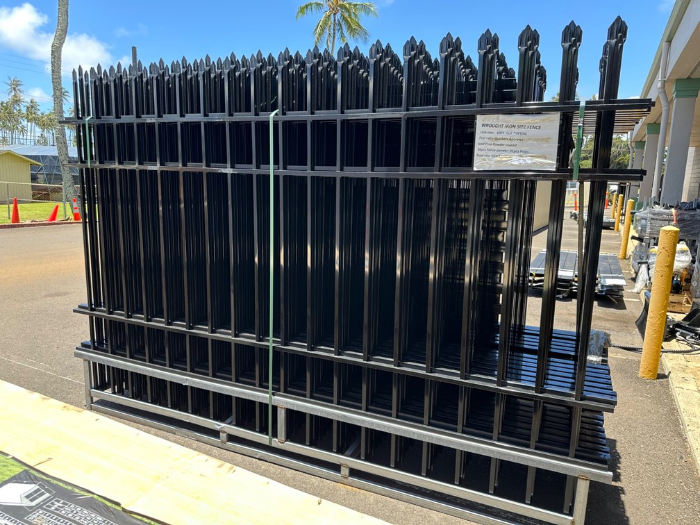 Wrought Iron Site Fence – 300 Ft Total