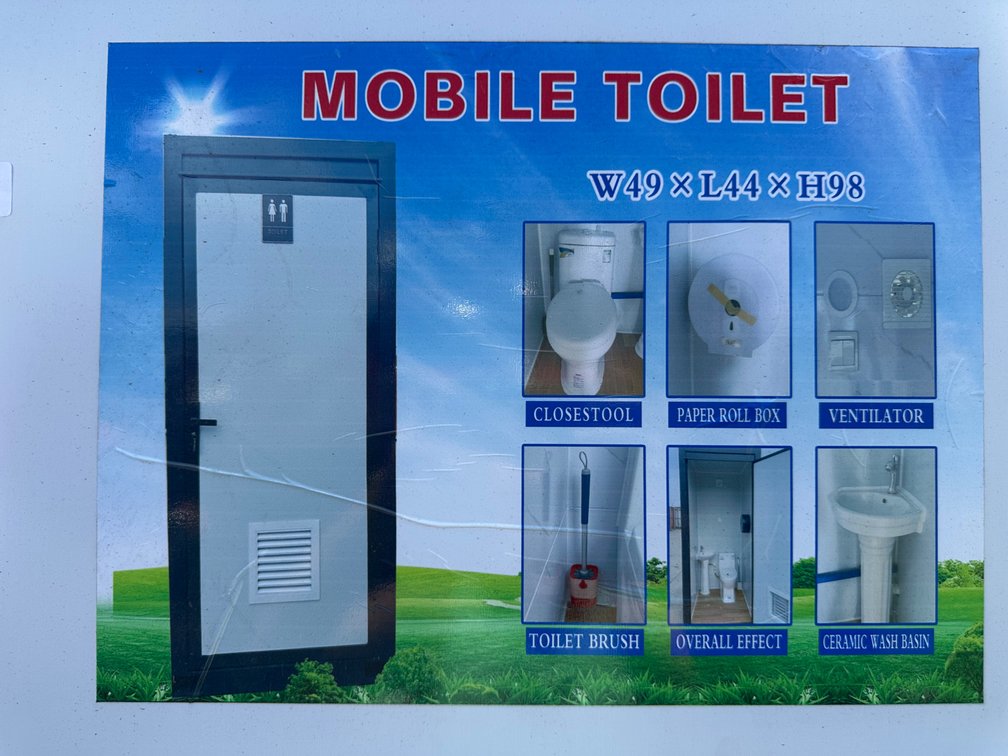 Mobile Portable Toilet – 49"W x 44"L x 98"H