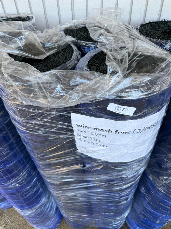 (X's 3) Rolls of Wire Mesh Fencing, 100ft x 3ft Each