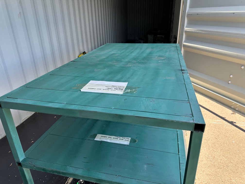 Steel Work Bench – Heavy-Duty 89"W x 47"L x 20"H Industrial Table (Top)