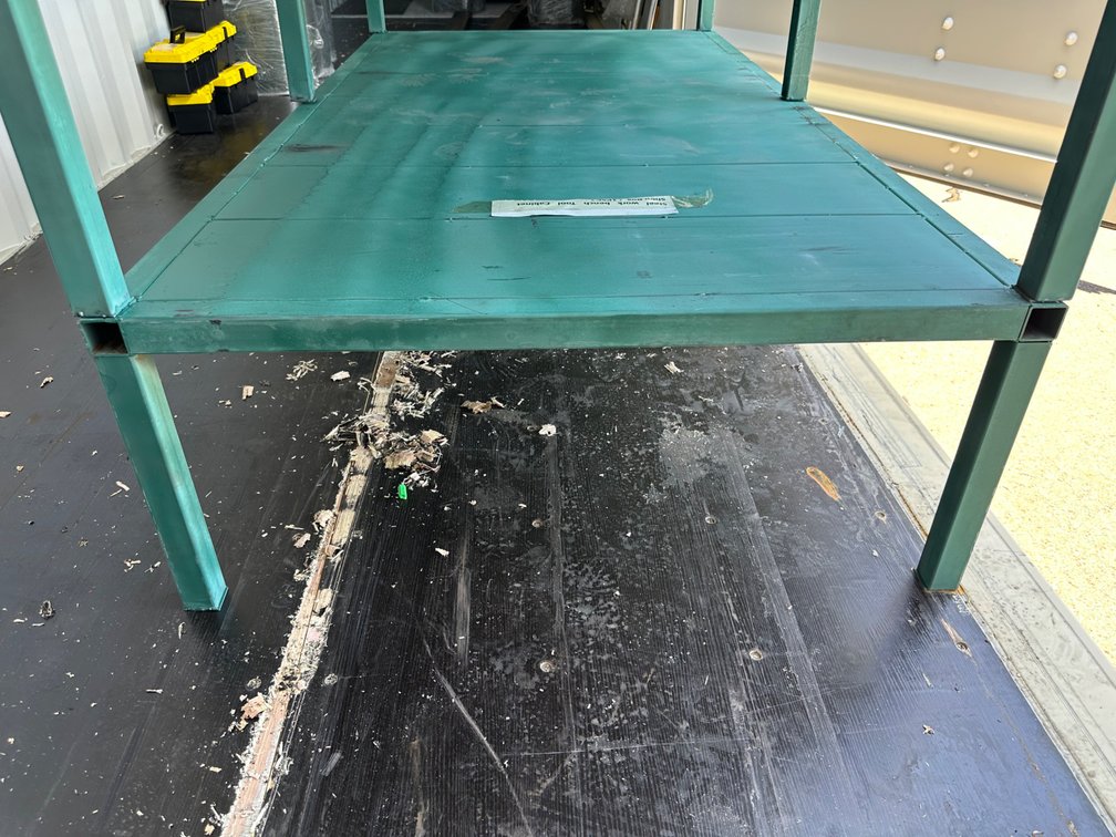 Steel Work Bench – Heavy-Duty 89"W x 47"L x 20"H Industrial Table (Bottom)