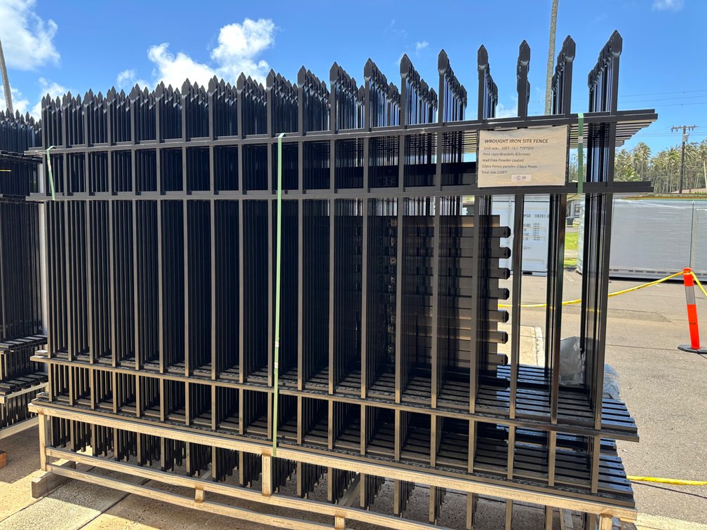 Wrought Iron Site Fence – 220 Ft Total