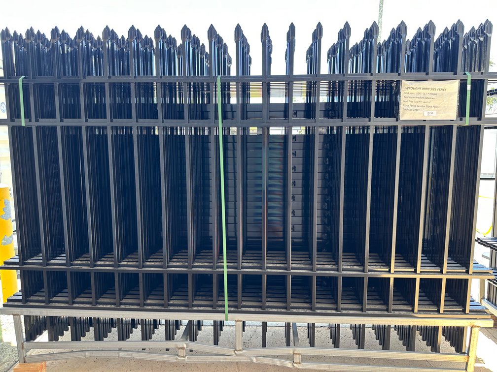 Wrought Iron Site Fence – 220 Ft Total