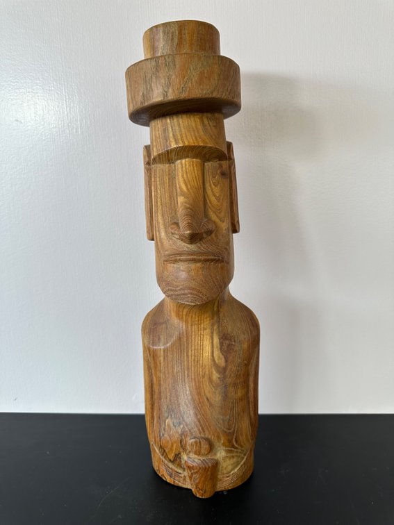 Easter Island Style Carved Figure – Chinaberry Wood