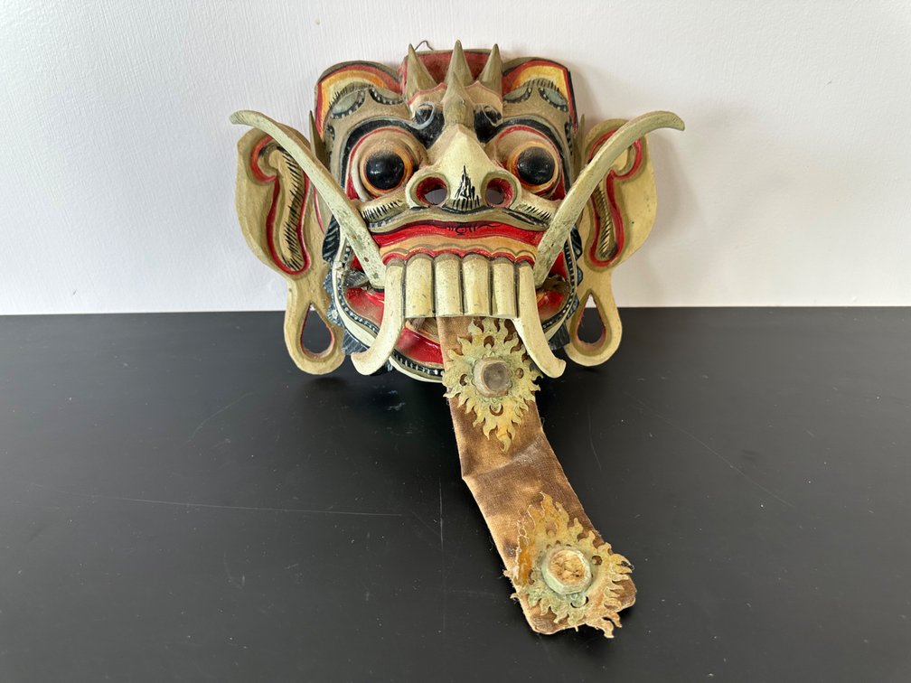 Hand-Carved Bali Rangda Demon Mask – Traditional Balinese Art