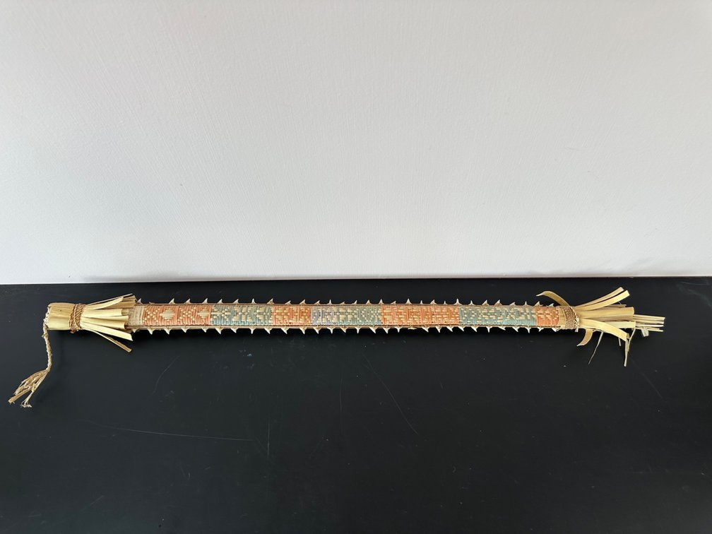 Handcrafted Tribal Shark Tooth Sword – Woven Handle