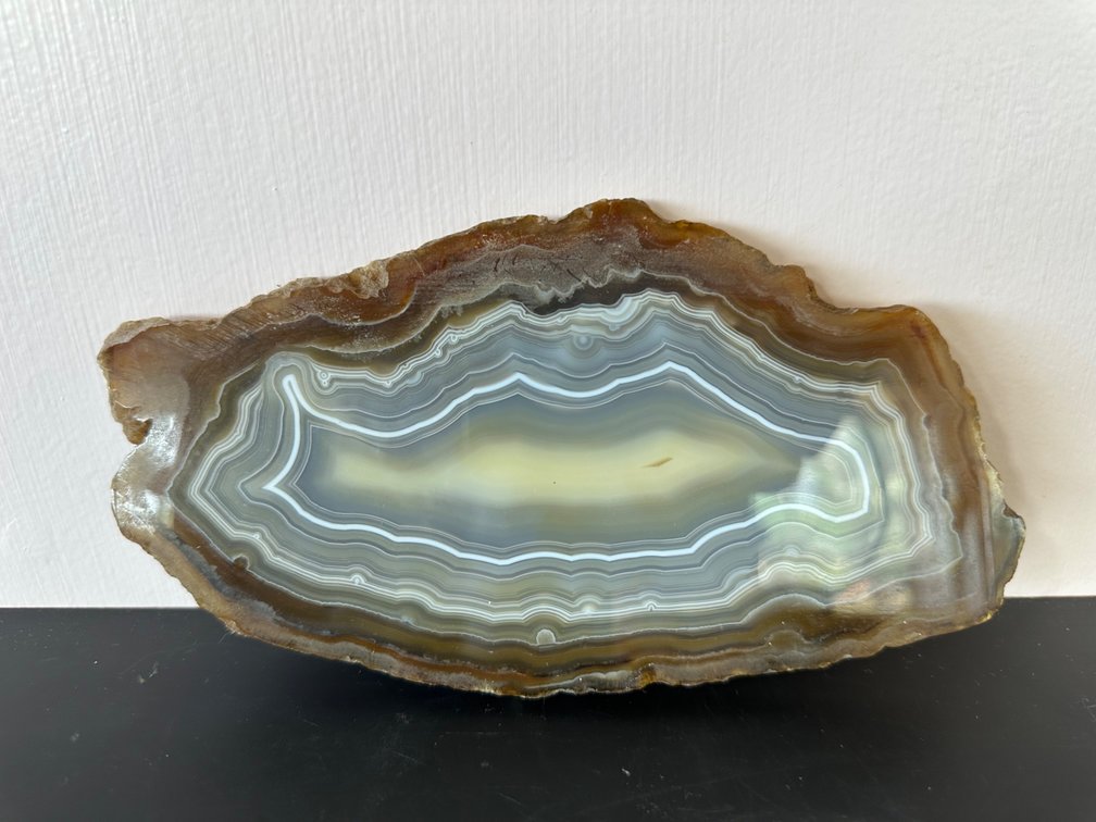 Striking Agate Slice – Natural Polished Crystal Display