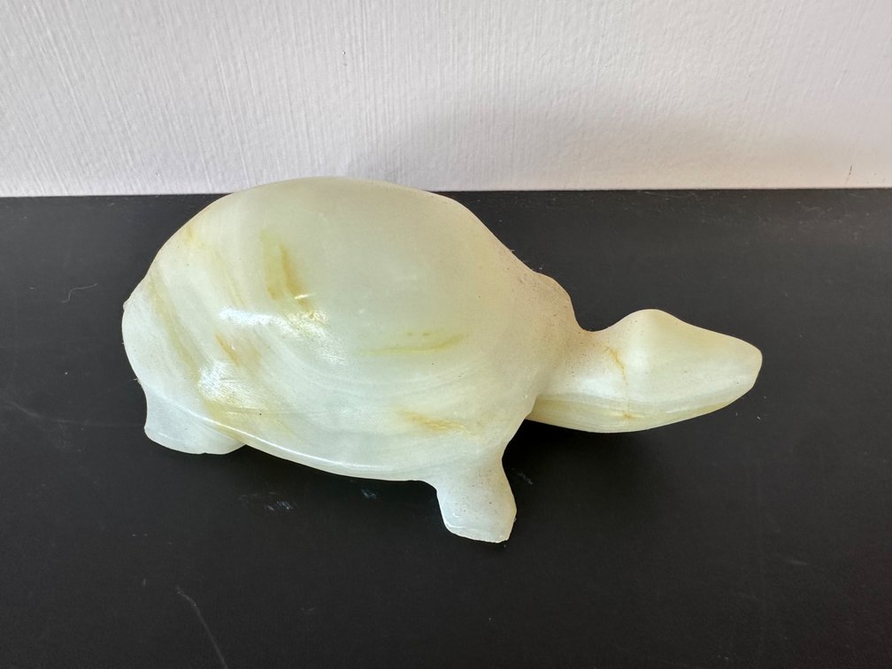 Carved Stone Turtle Figurine – Handcrafted Natural Stone