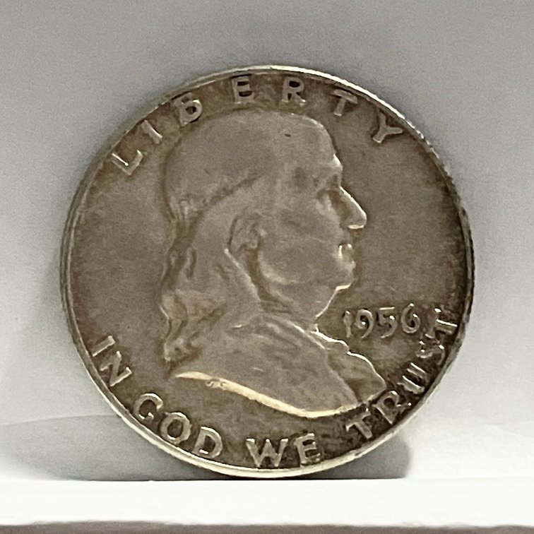 1956 Benjamin Franklin Silver Half Dollar