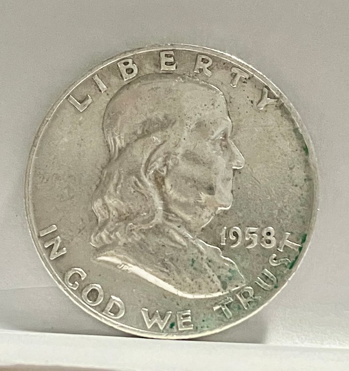 1958D Benjamin Franklin Silver Half Dollar