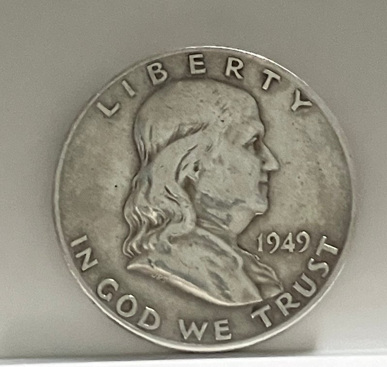 1949D Benjamin Franklin Silver Half Dollar