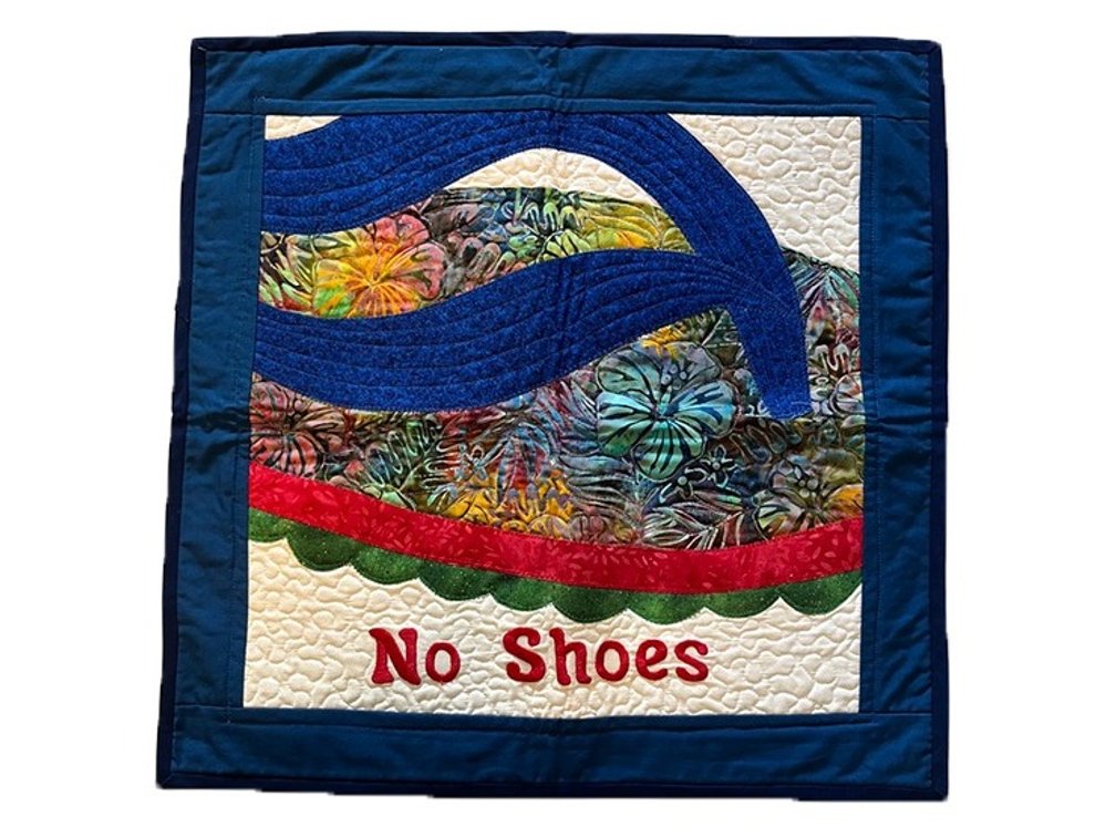 Quilted "No Shoes" Wall Hanging