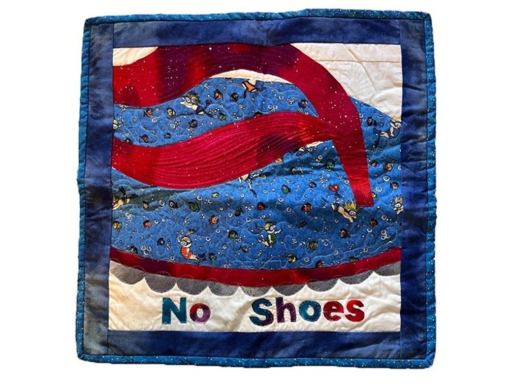 Quilted "No Shoes" Wall Hanging
