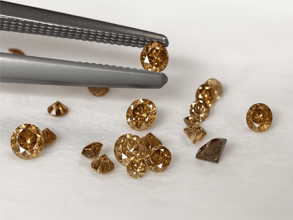 Diamonds Over 1/2 Carat Natural Chocolate Diamond Lot – Brilliant Round Cuts 