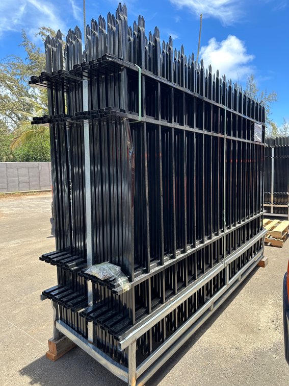 (X's 45) Wrought Iron Fence Panels - Damaged