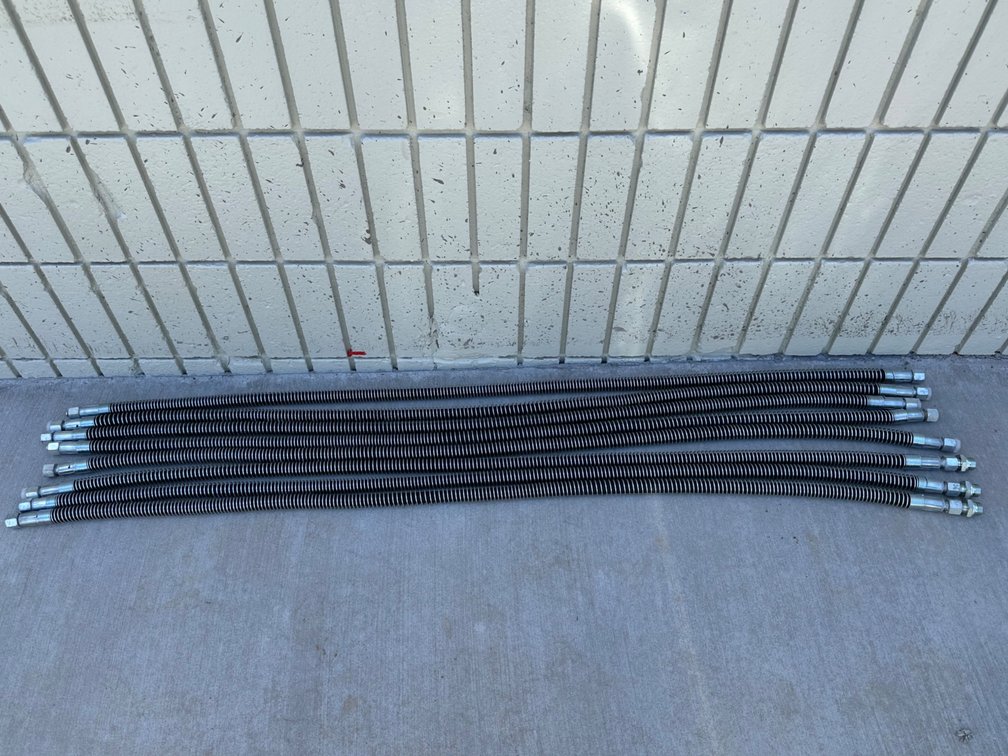 (X's 8) Hydraulic Hoses – Heavy-Duty Steel-Braided with Fittings