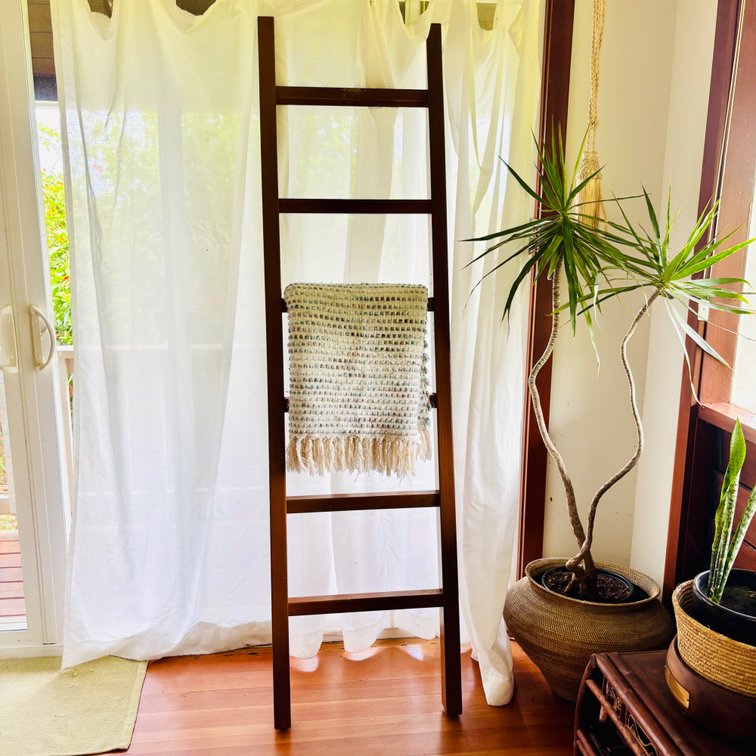 Standing Solid wood ladder 6.25ft x 20in wide