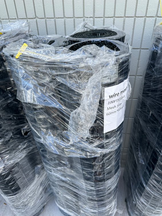 (X's 3) Wire Mesh Fence 100FT Each, 60mm x 60mm Mesh Size