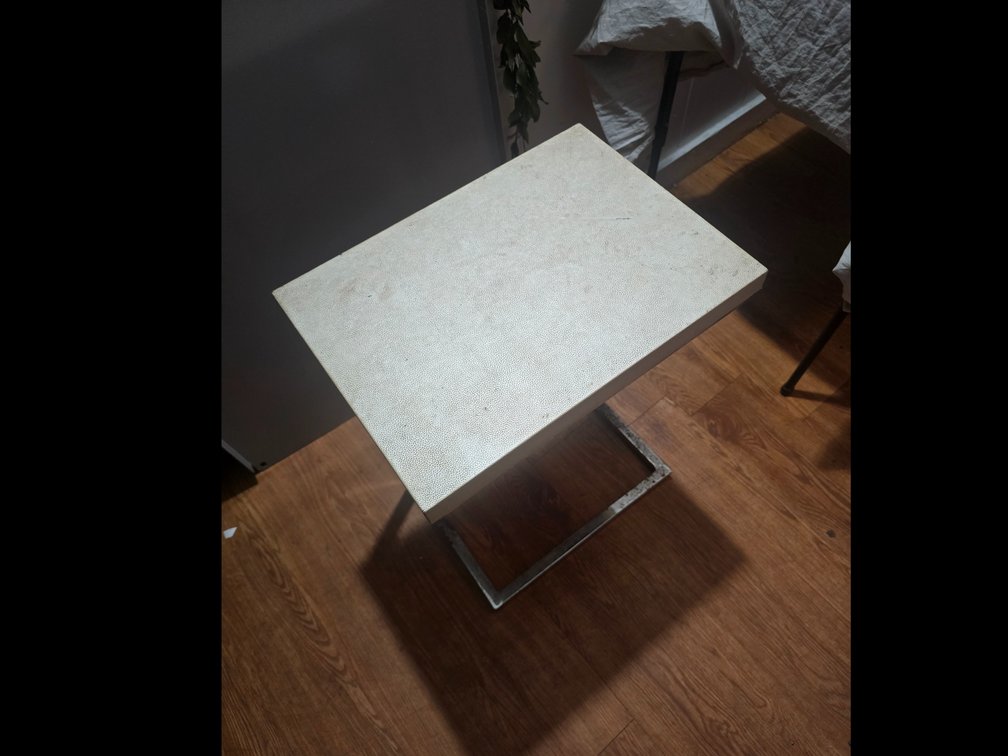 Leather top table