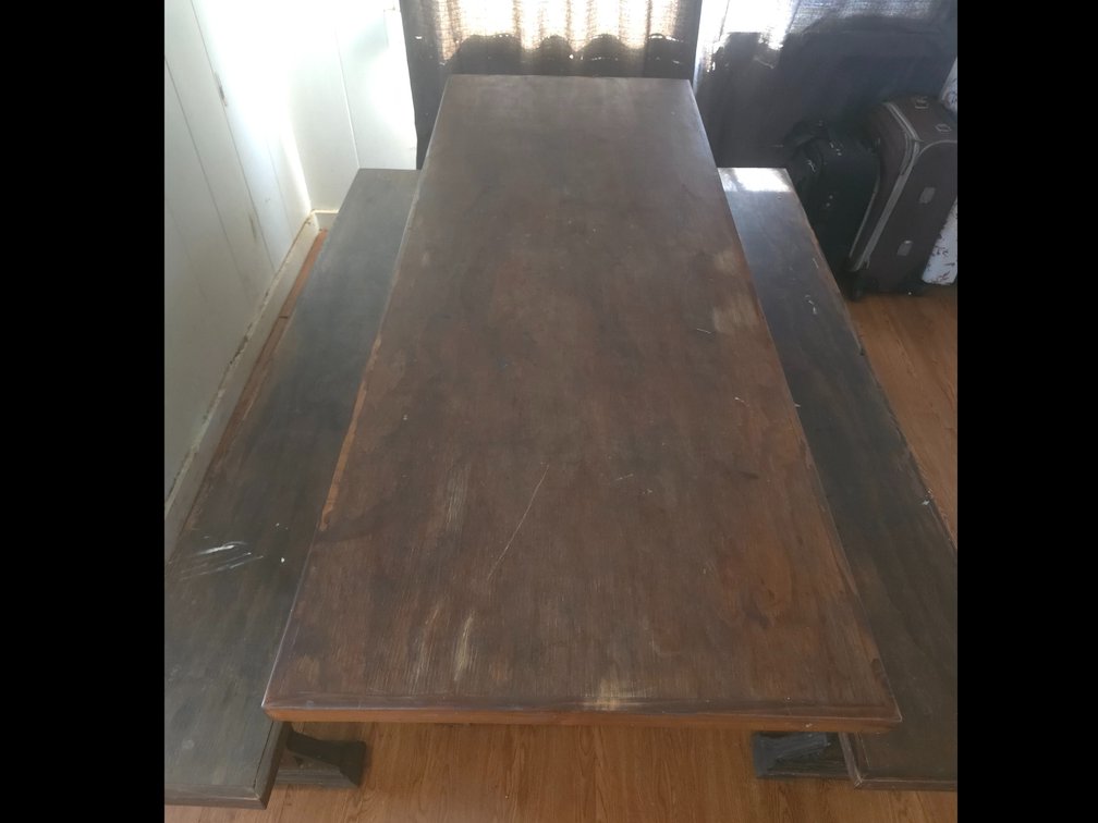 Solid Wood Table & Benches