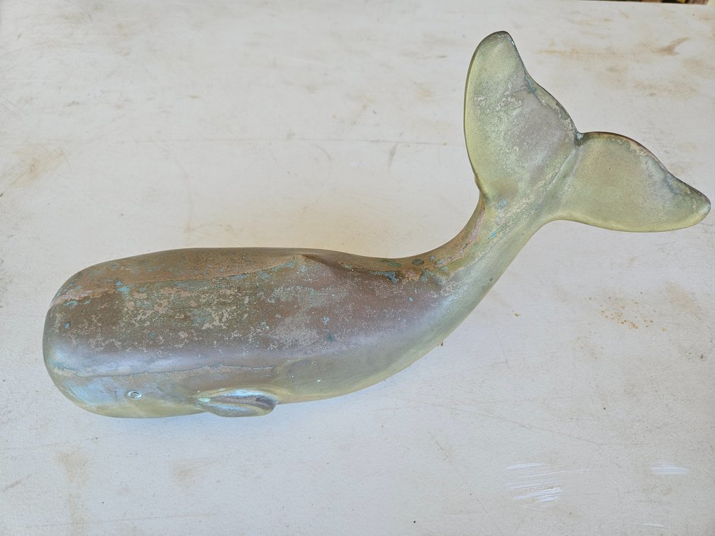 Solid brass Whale