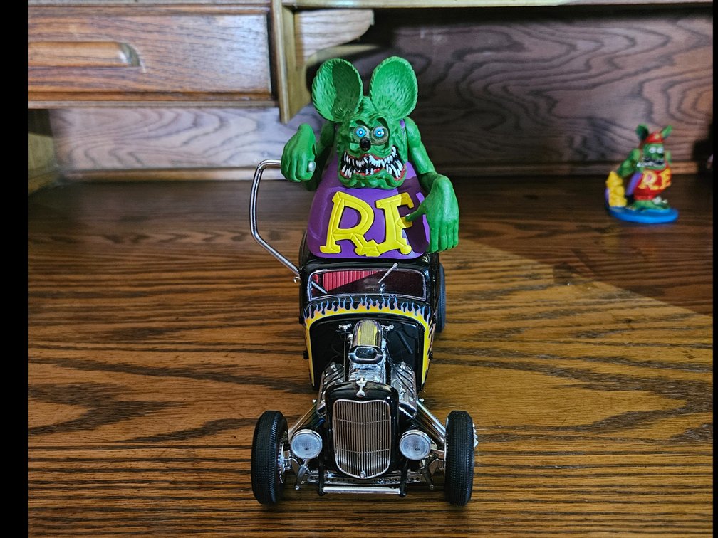 Rat Fink roadster with figure 
