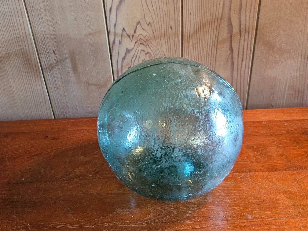 Large glass ball. 