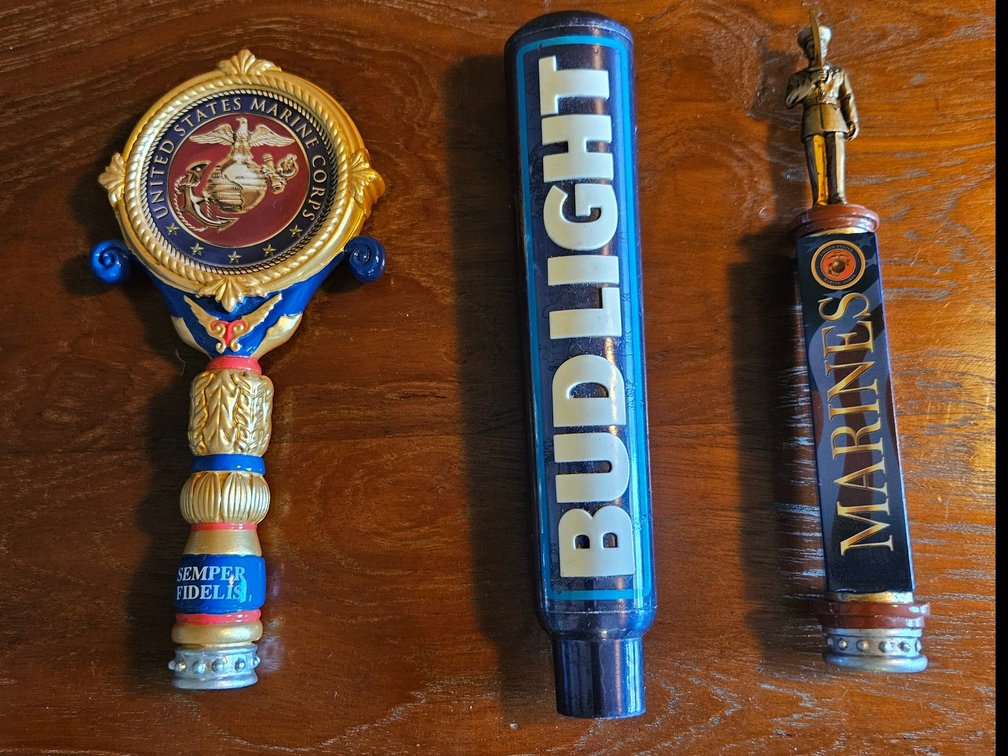 3 beer taps.