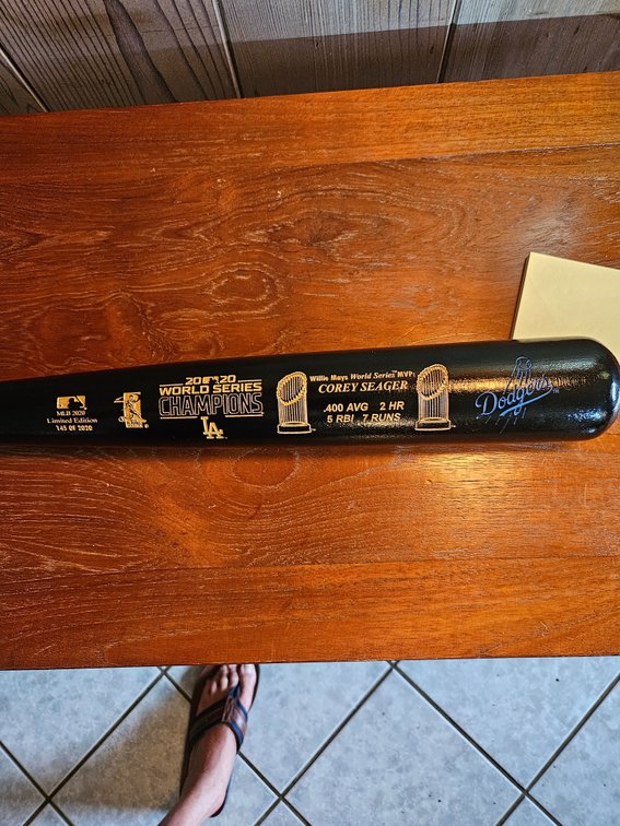 2020 World Series MVP bat.